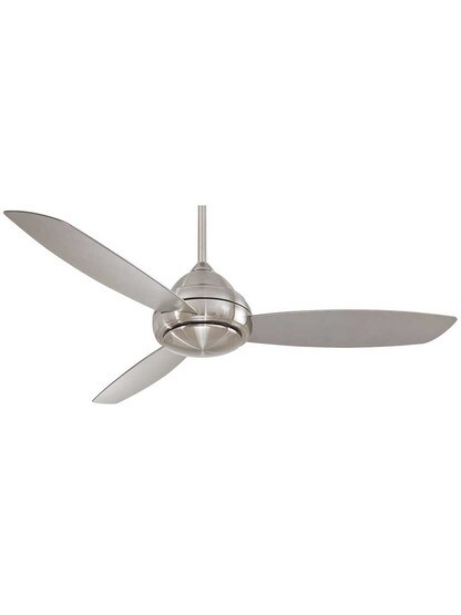 Concept I 58-Inch Wet-Rated Ceiling Fan w/ LED Light Kit in Brushed Nickel Wet.